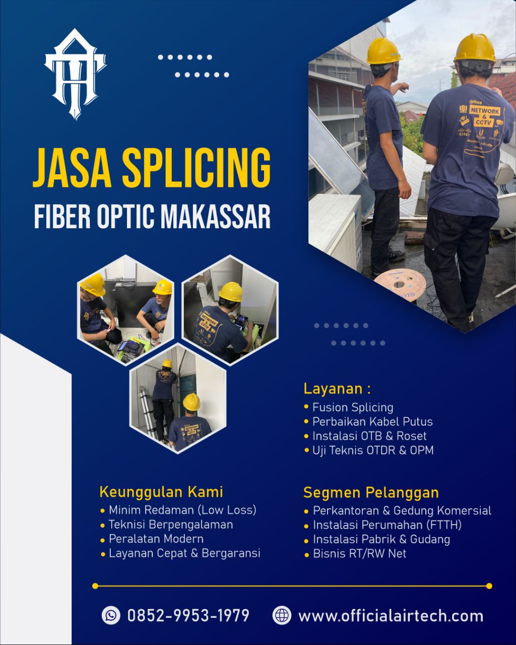 Jasa Splicing Fiber Optik Makassar dengan Standar Teknis